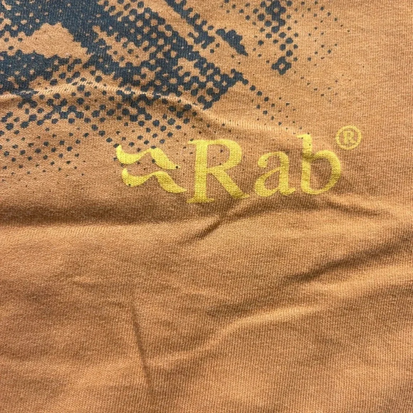 Rab T Shirt Mens Large orange Logo Short Sleeve Tee Outdoor Hike - Picture 2 of 9